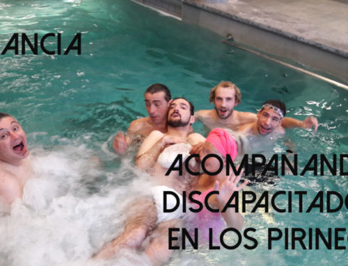 Acompañando discapacitados en la nieve